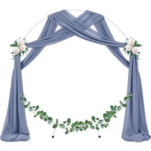 Hochzeits-Bogenstoff Aus Chiffon – 2 Paneele à 6 Meter, Weiß, Für Zeremonien, Partys & Fotografie